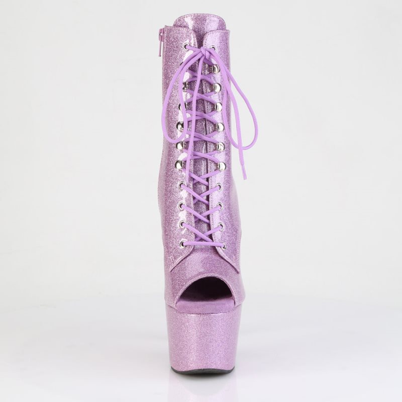 Bottines Pleaser Adore-1021GP Glitter Femme Violette | PARIS FRTWRJSD