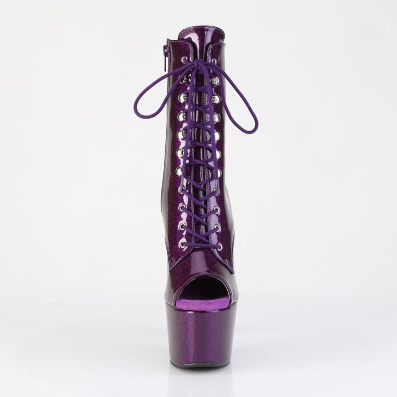 Bottines Pleaser Adore-1021GP Glitter Femme Violette | FRANCE FRUTICZR