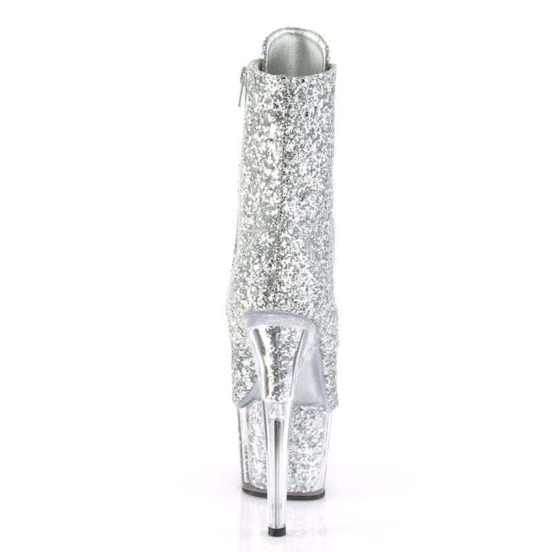 Bottines Pleaser Adore-1021G Femme Argent | PARIS FRZGOYMK