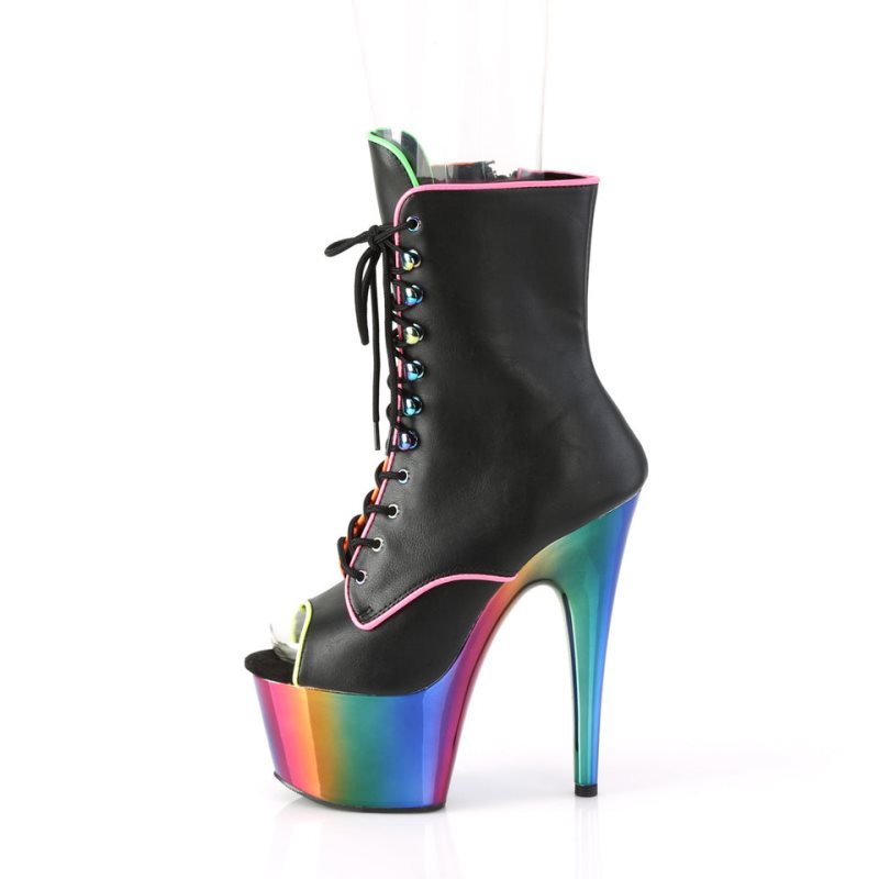 Bottines Pleaser Adore-1021RC-02 Vegan Leather Femme Noir Multicolore | PARIS FRLUBWDG