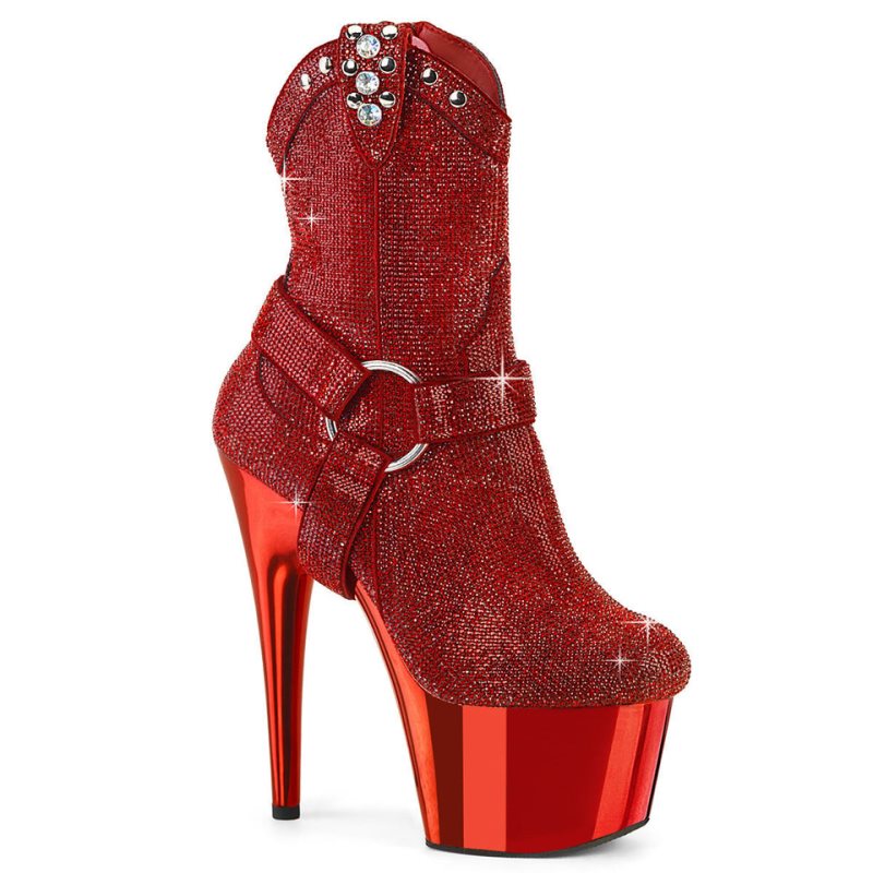 Bottines Pleaser Adore-1029CHRS Femme Rouge | FRANCE FRBIYANC