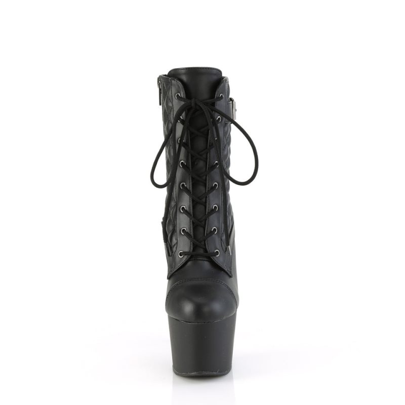 Bottines Pleaser Adore-1033 Vegan Leather Femme Noir | PARIS FRNTMBXO