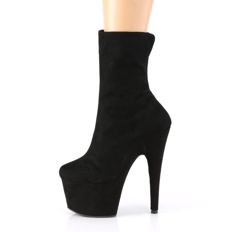 Bottines Pleaser Adore-1042 Suede Femme Noir | PARIS FRTRGUOE