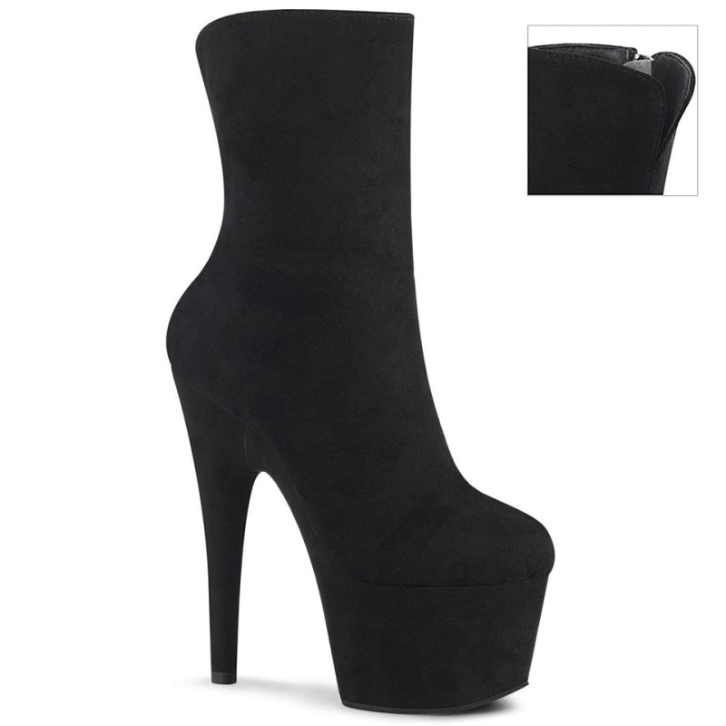 Bottines Pleaser Adore-1042 Suede Femme Noir | PARIS FRTRGUOE