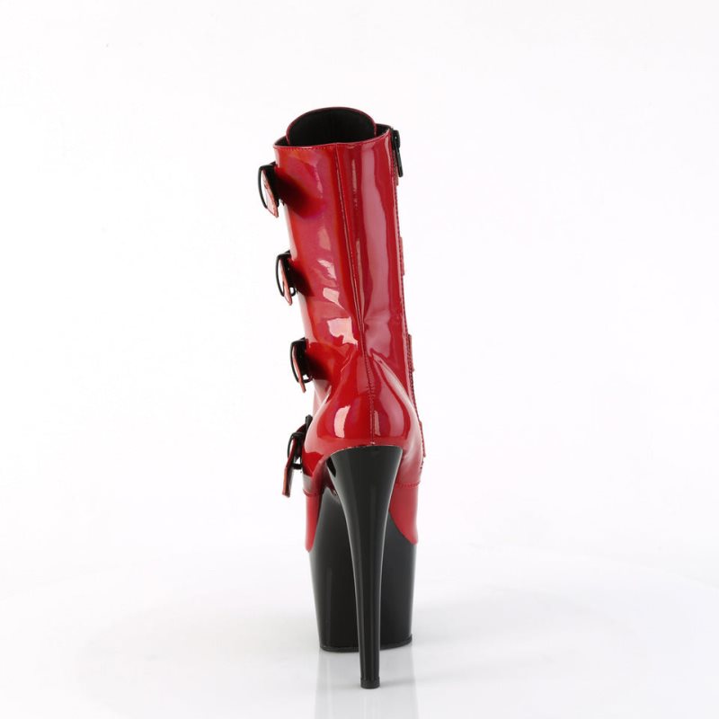 Bottines Pleaser Adore-1046TT Femme Rouge Noir | PARIS FRLMHVNZ