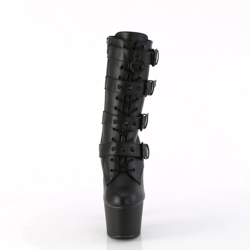 Bottines Pleaser Adore-1046 Vegan Leather Femme Noir | PARIS FRMXIHYO