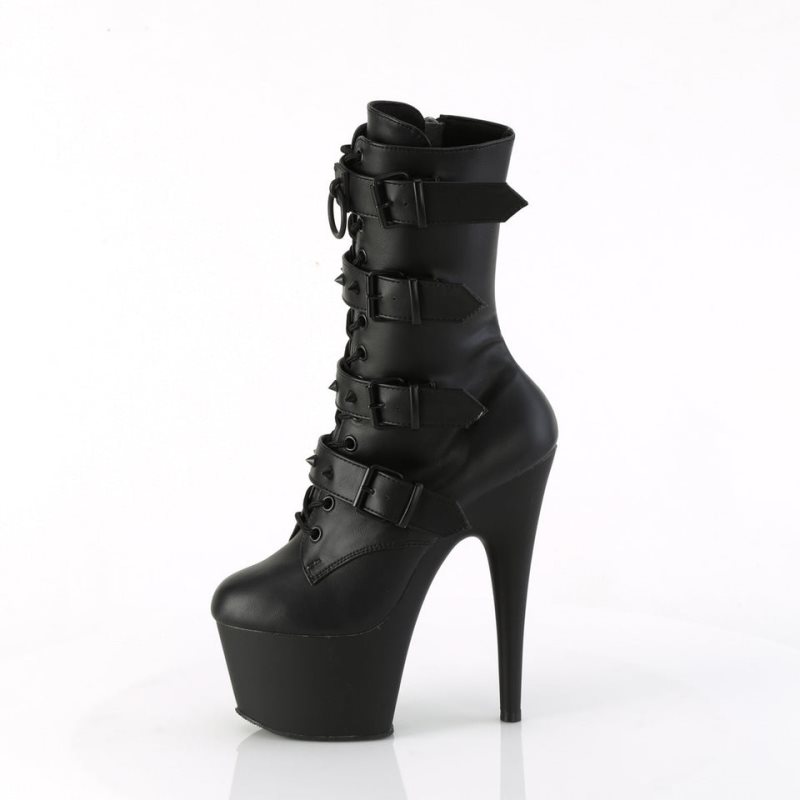 Bottines Pleaser Adore-1046 Vegan Leather Femme Noir | PARIS FRMXIHYO