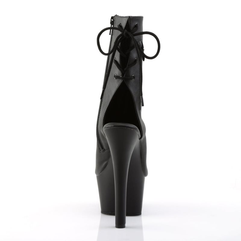 Bottines Pleaser Aspire-1018 Vegan Leather Femme Noir | PARIS FRXKDGSN