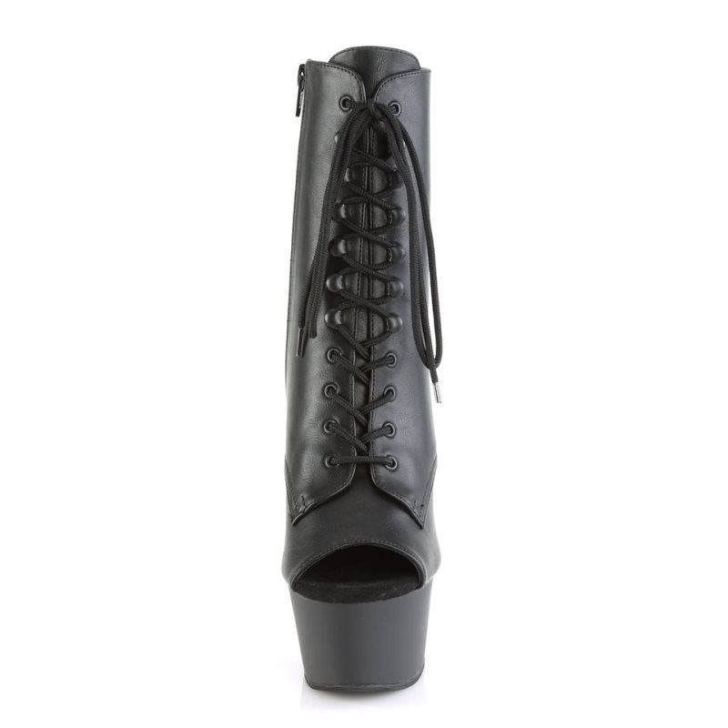 Bottines Pleaser Aspire-1021 Vegan Leather Femme Noir | PARIS FRJLOIFU