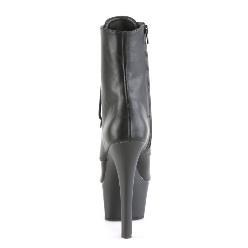 Bottines Pleaser Aspire-1021 Vegan Leather Femme Noir | PARIS FRJLOIFU