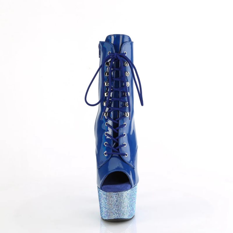 Bottines Pleaser Bejeweled-1021-7 Femme Bleu | FRANCE FREQBGCM