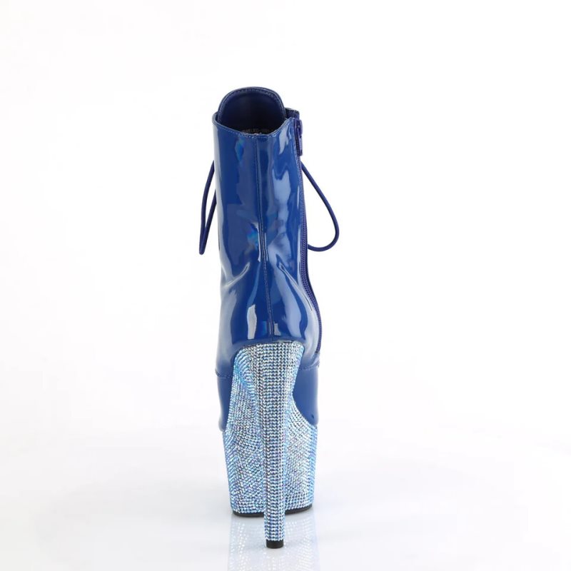 Bottines Pleaser Bejeweled-1021-7 Femme Bleu | FRANCE FREQBGCM