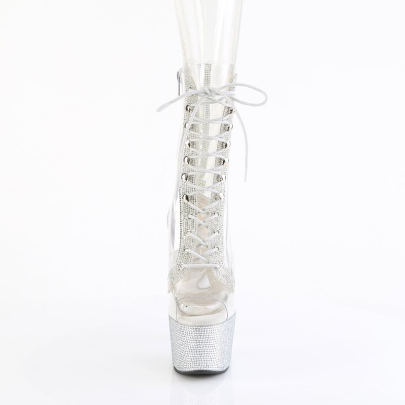 Bottines Pleaser Bejeweled-1021C-2 Femme Argent | PARIS FRPOTNIK