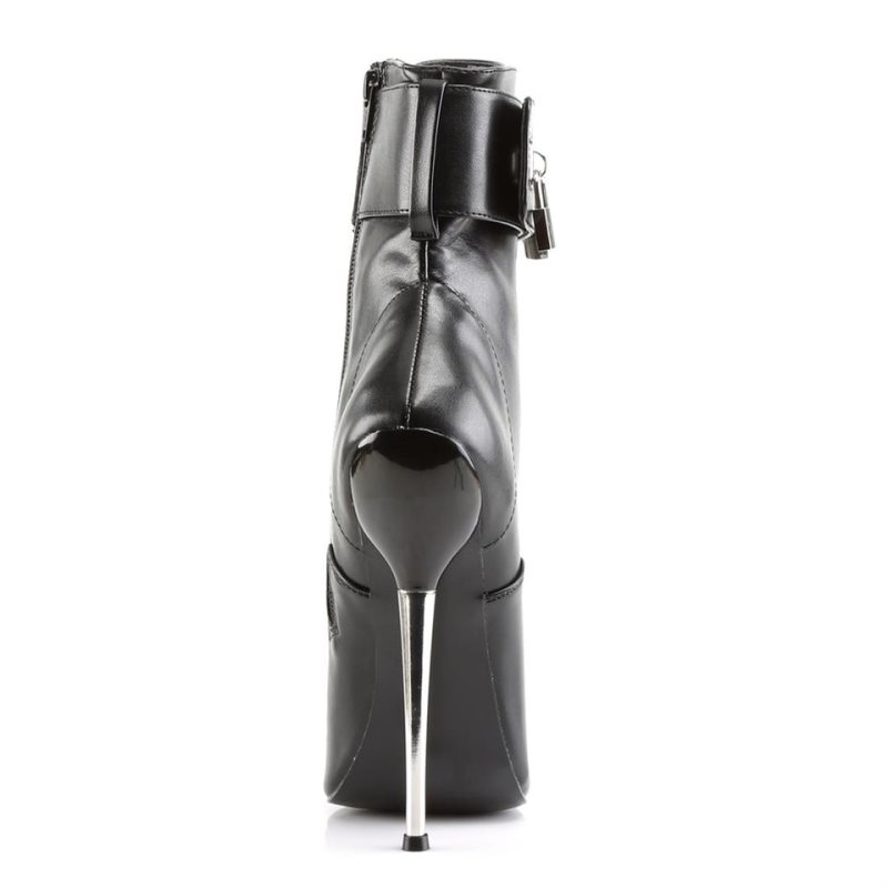 Bottines Pleaser Dagger-1023 Vegan Leather Femme Noir | PARIS FRVKQXUM