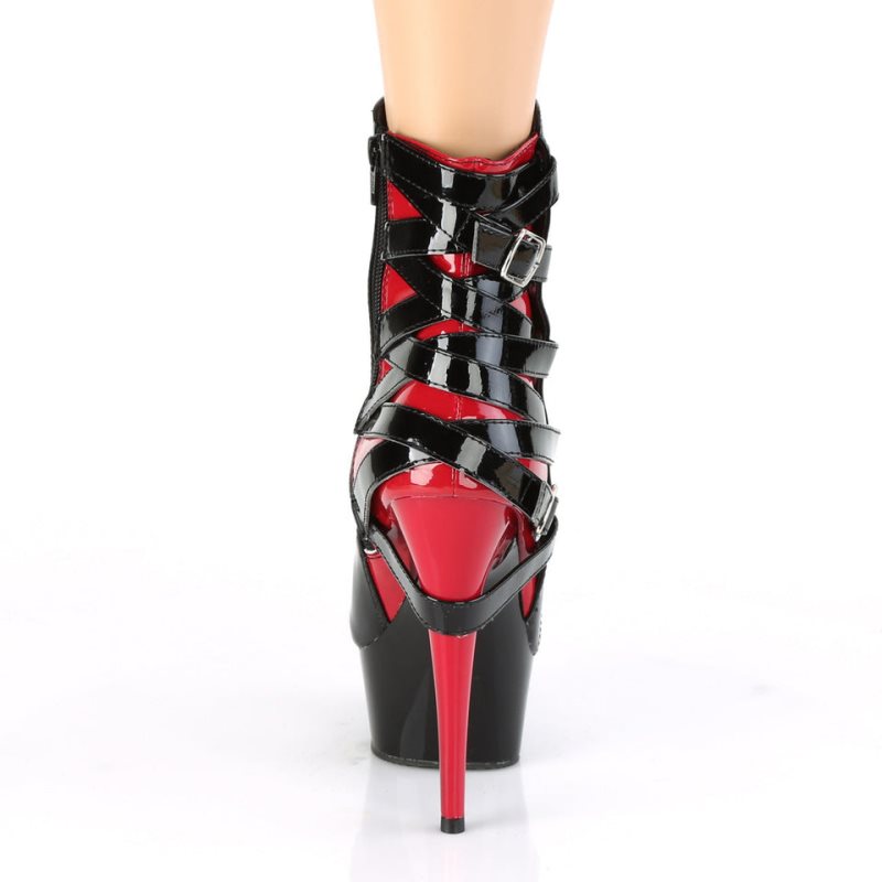 Bottines Pleaser Delight-1012 Femme Rouge | FRANCE FRPAUYQM