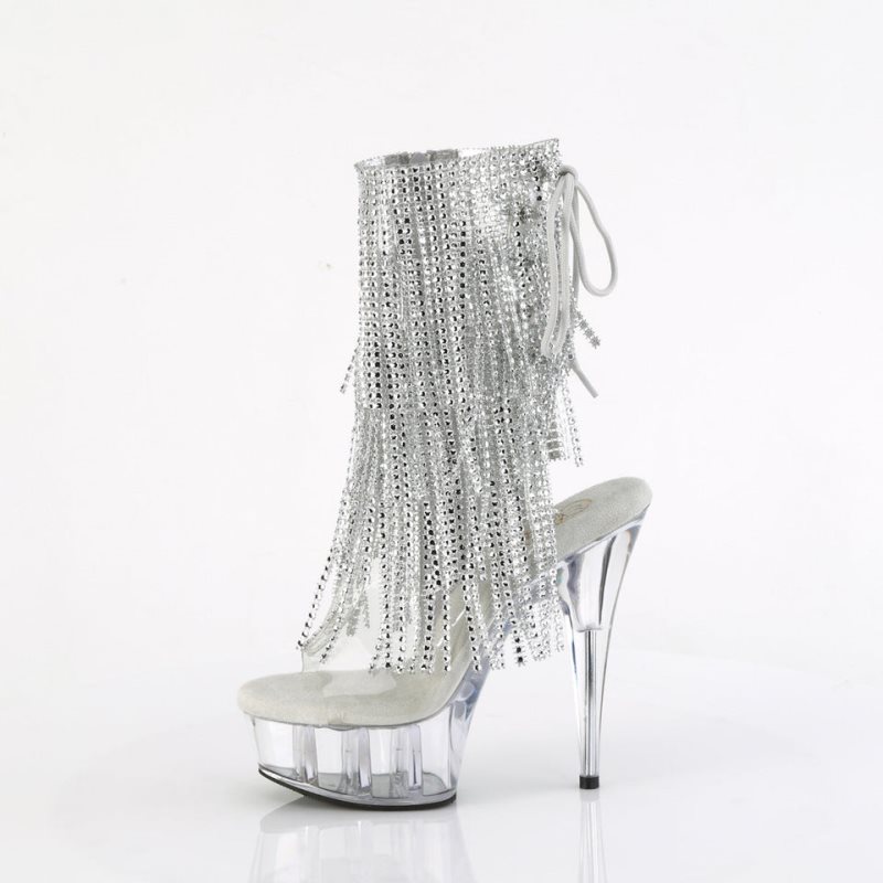 Bottines Pleaser Delight-1017RSF Femme Argent | PARIS FROUBYDX