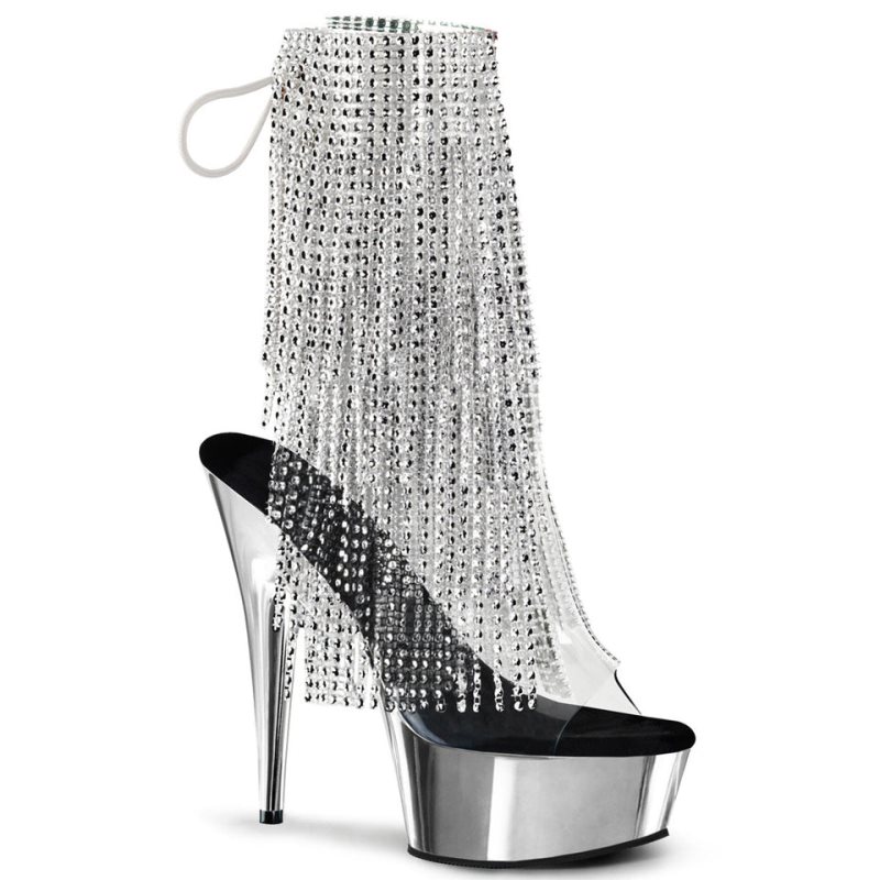 Bottines Pleaser Delight-1017RSF Femme Argent | FRANCE FRIXMECY