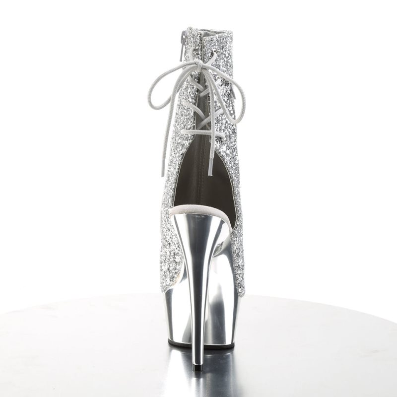 Bottines Pleaser Delight-1018G Femme Argent | PARIS FROLFGSJ