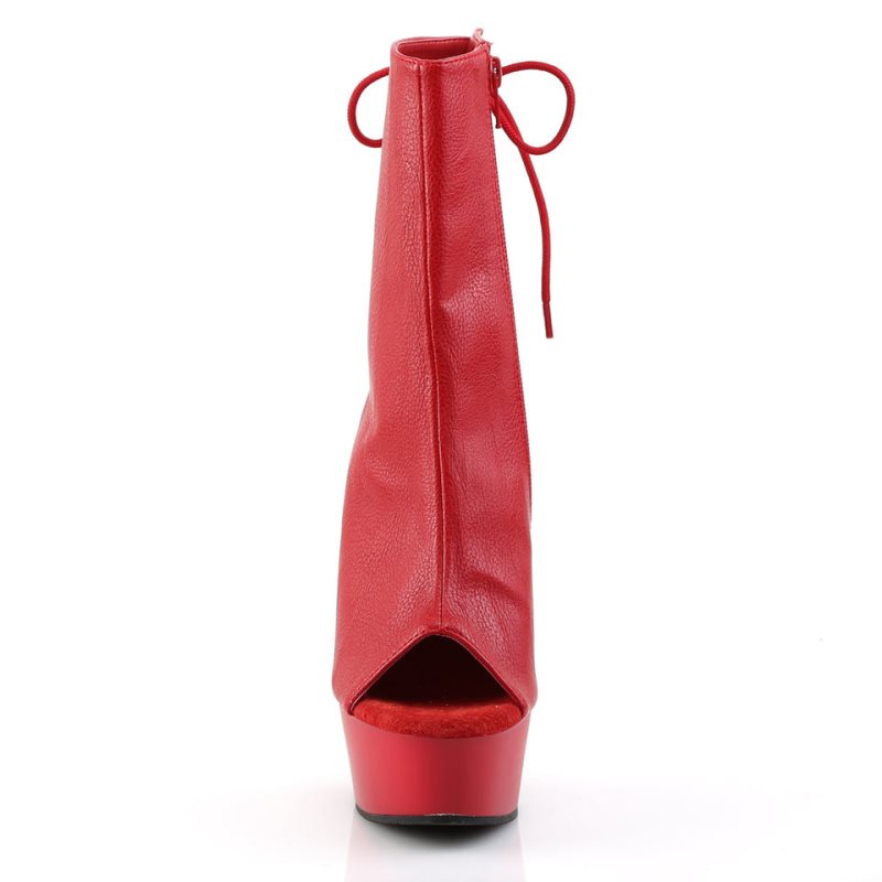 Bottines Pleaser Delight-1018 Femme Rouge | PARIS FRCQRYSJ