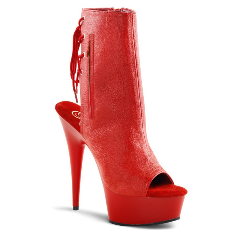 Bottines Pleaser Delight-1018 Femme Rouge | PARIS FRCQRYSJ