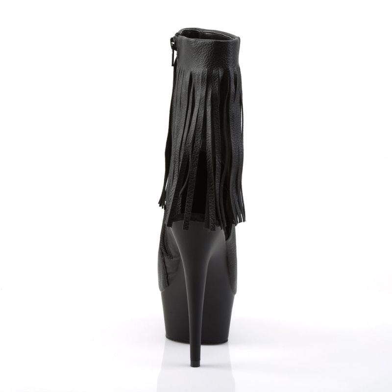 Bottines Pleaser Delight-1019 Vegan Leather Femme Noir | FRANCE FRVOERWH