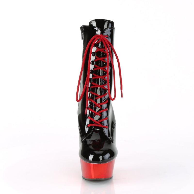 Bottines Pleaser Delight-1020 Femme Noir Rouge | PARIS FRUWDXYR