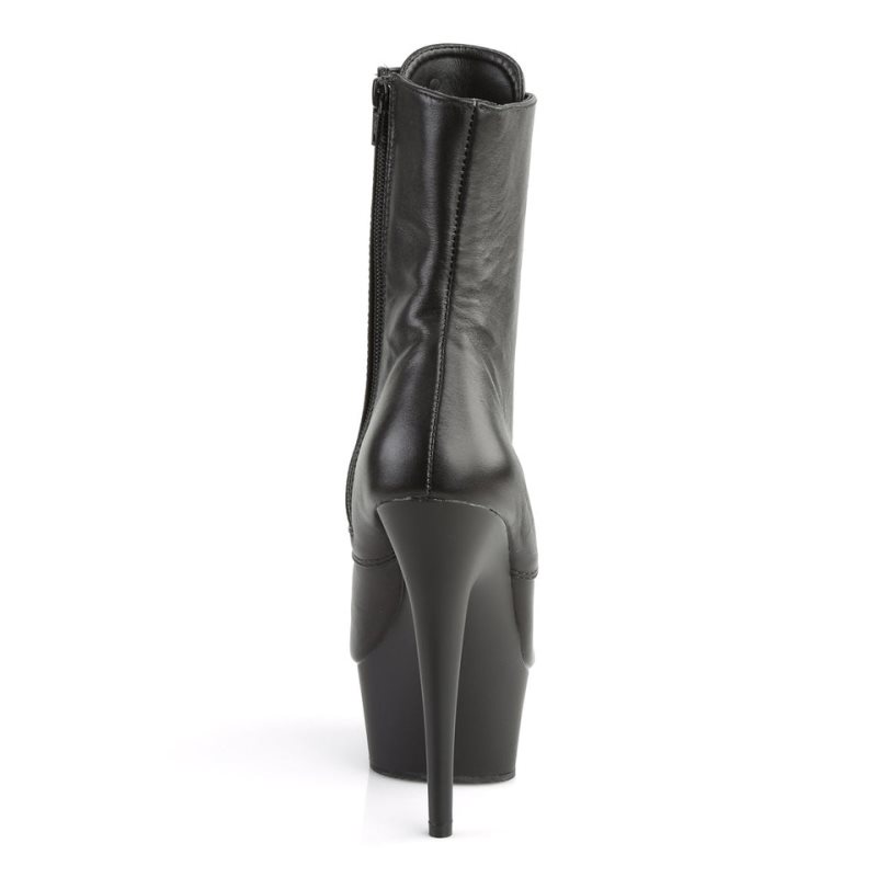 Bottines Pleaser Delight-1020 Leather Femme Noir | FRANCE FRKNWXRH