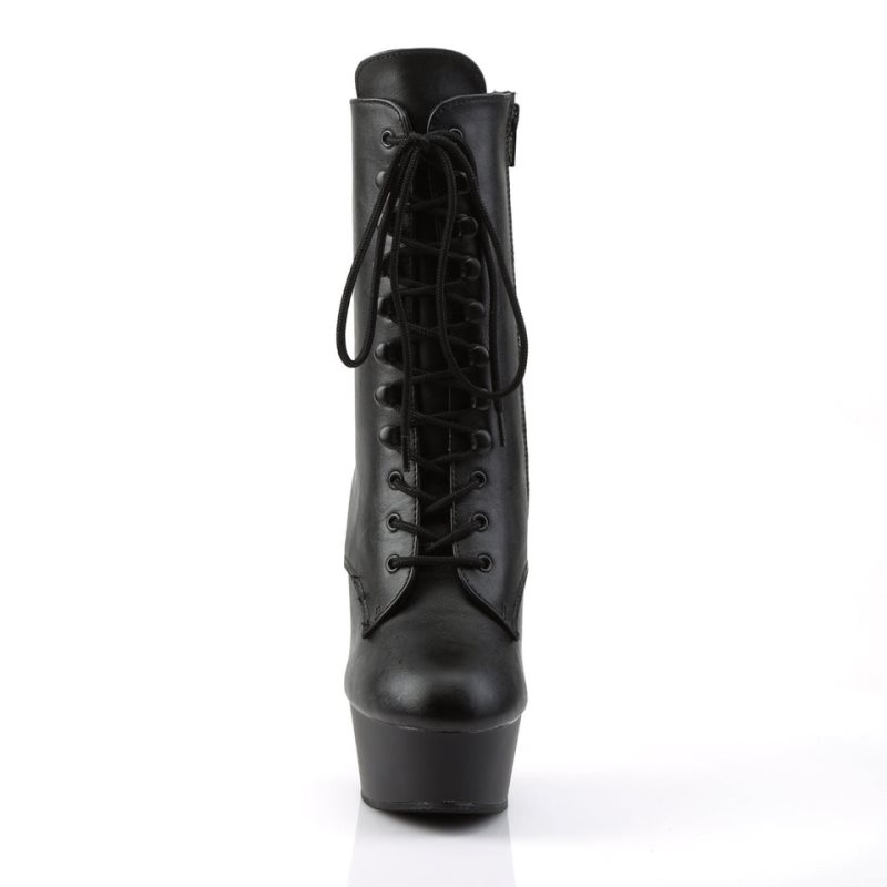 Bottines Pleaser Delight-1020 Vegan Leather Femme Noir | PARIS FROAQPIJ