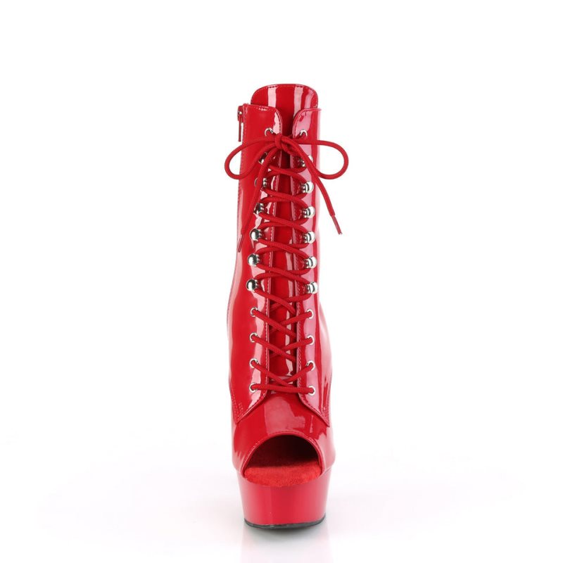 Bottines Pleaser Delight-1021 Femme Rouge | FRANCE FRQPSLAF