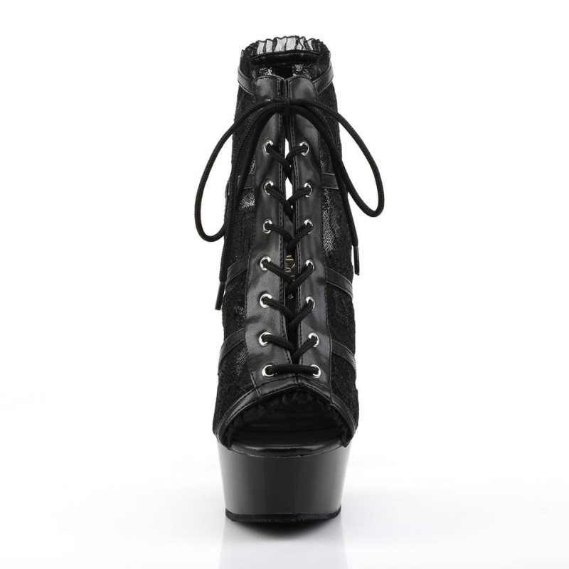 Bottines Pleaser Delight-696LC Femme Noir | FRANCE FRKSPBQR