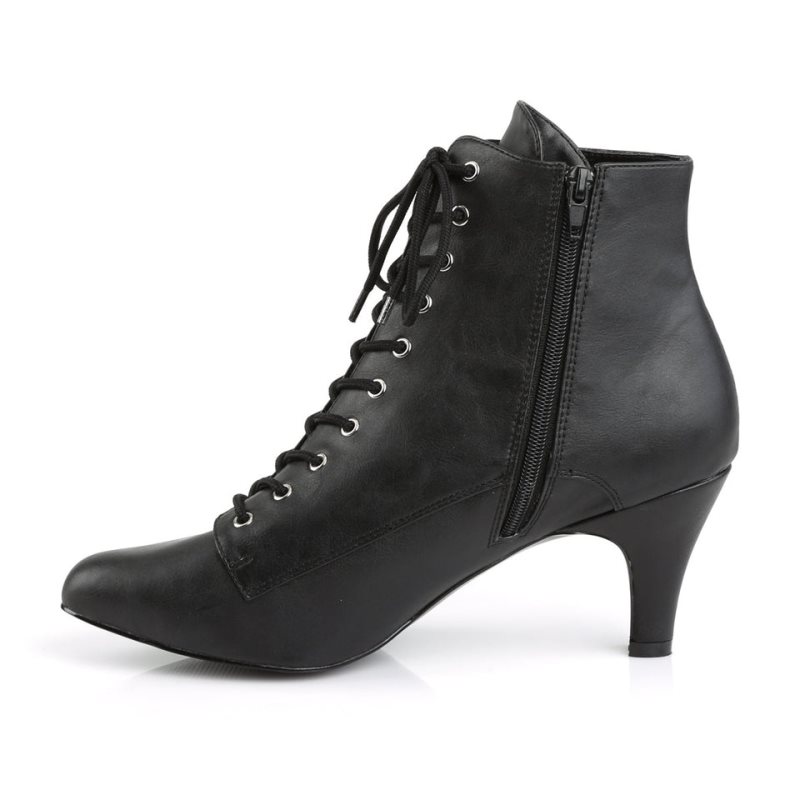 Bottines Pleaser Divine-1020 Vegan Leather Femme Noir | PARIS FRXOMUQF