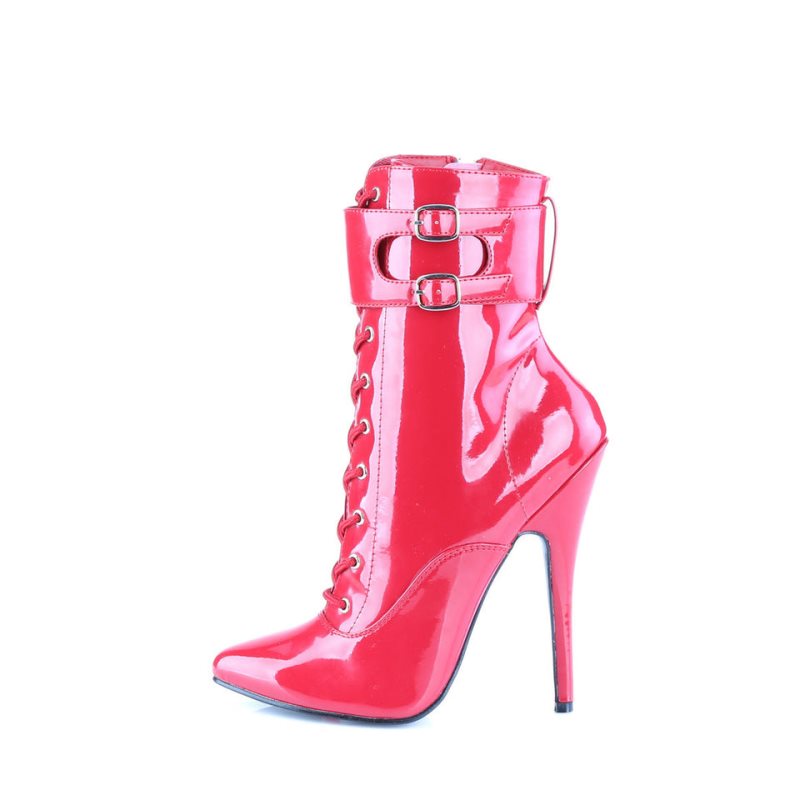 Bottines Pleaser Domina-1023 Femme Rouge | PARIS FRFSORUJ