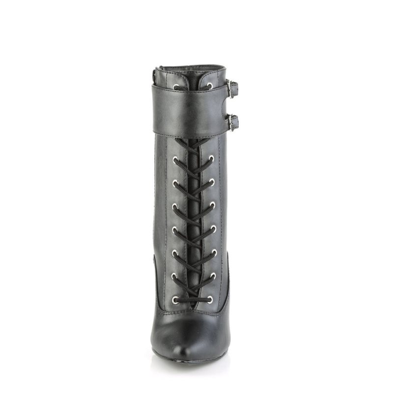 Bottines Pleaser Domina-1023 Vegan Leather Femme Noir | FRANCE FRZQYOVR