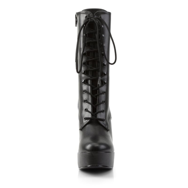 Bottines Pleaser Electra-1020 Vegan Leather Femme Noir | PARIS FREGFRPQ