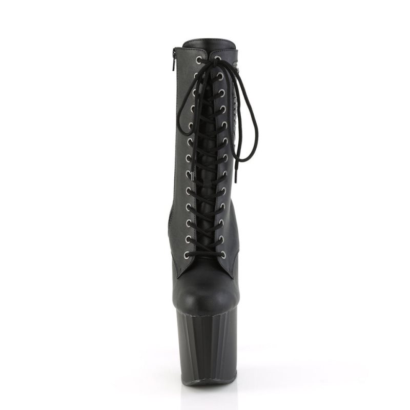 Bottines Pleaser Enchant-1040PK Vegan Leather Femme Noir | FRANCE FRRKNSCW