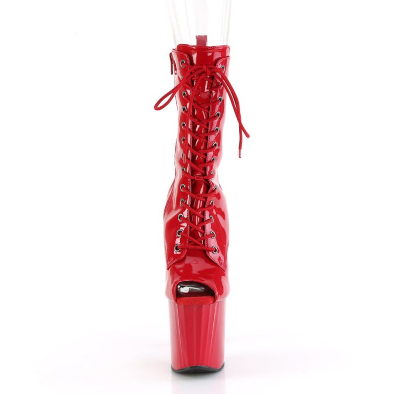 Bottines Pleaser Enchant-1041 Femme Rouge | FRANCE FRLQVSUH