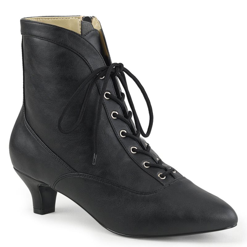 Bottines Pleaser Fab-1005 Vegan Leather Femme Noir | PARIS FRJCWVQX