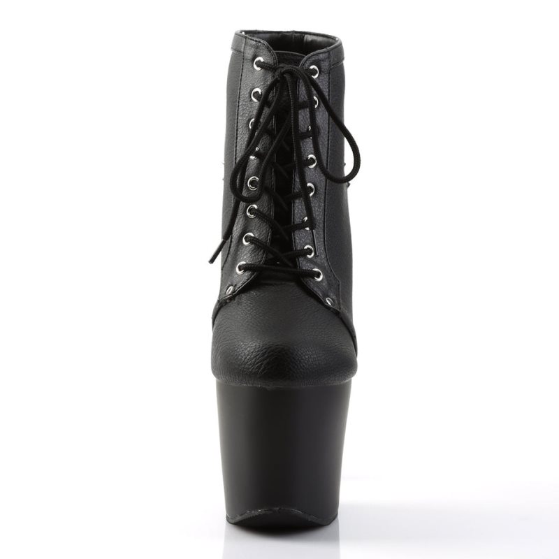 Bottines Pleaser Fearless-700-28 Vegan Leather Femme Noir | FRANCE FRPCDKUB