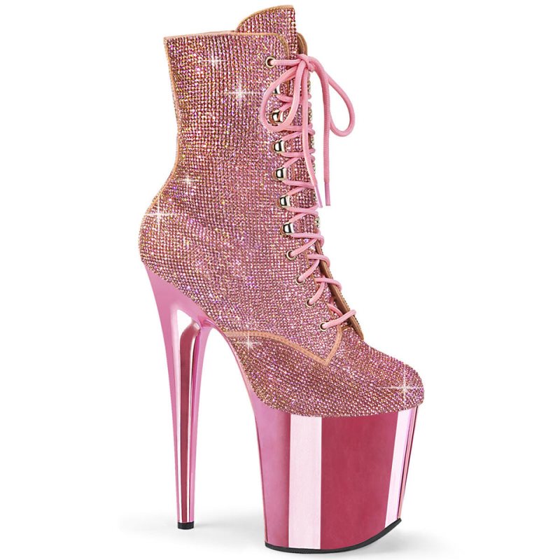 Bottines Pleaser Flamingo-1020CHRS Femme Rose | FRANCE FRLEZKGV