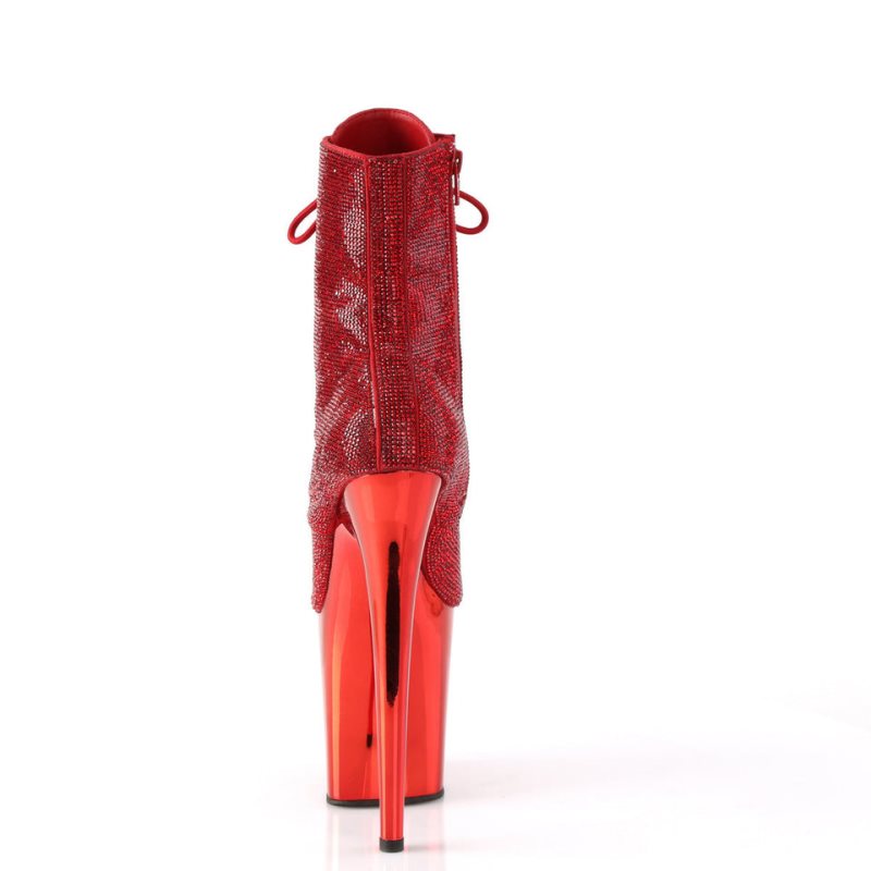 Bottines Pleaser Flamingo-1020CHRS Femme Rouge | PARIS FRXCFJRY