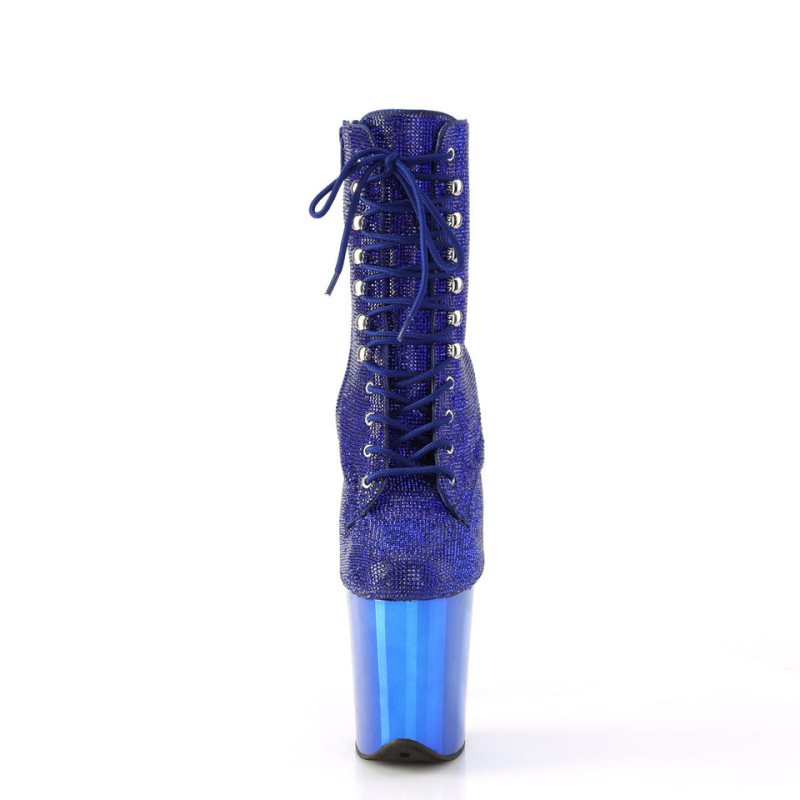 Bottines Pleaser Flamingo-1020CHRS Femme Bleu | FRANCE FROXQFHW