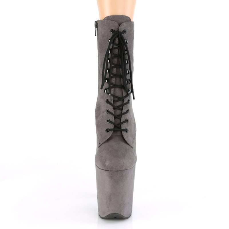 Bottines Pleaser Flamingo-1020FS Femme Grise | FRANCE FRHRGVDU