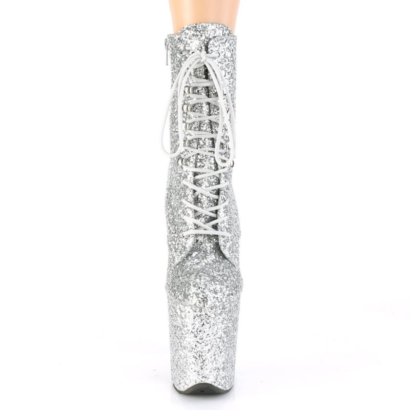 Bottines Pleaser Flamingo-1020GWR Femme Argent | PARIS FRMABSLC