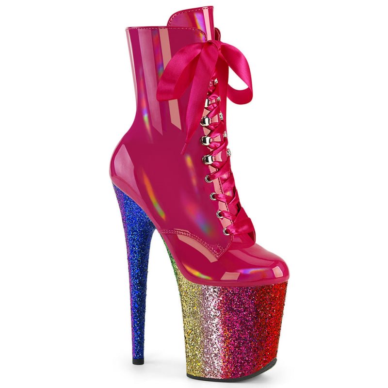 Bottines Pleaser Flamingo-1020HG Femme Rose Multicolore | FRANCE FRKFIXPN