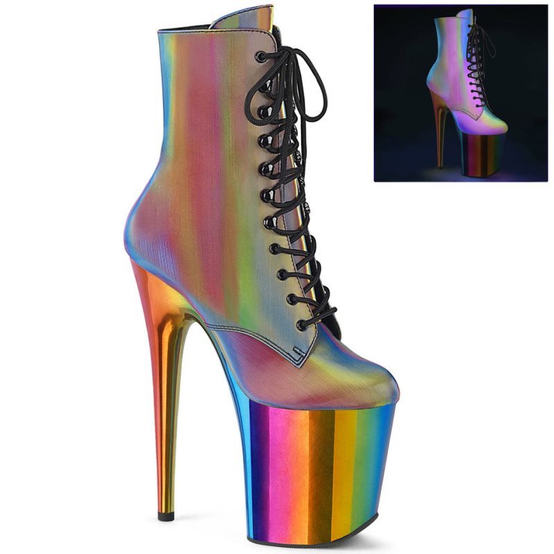 Bottines Pleaser Flamingo-1020RC-REFL Femme Multicolore | PARIS FRQLIJRX