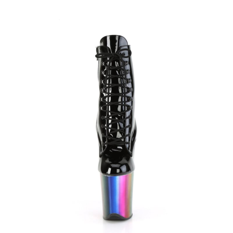 Bottines Pleaser Flamingo-1020RC Femme Noir Multicolore | FRANCE FRYVNCTQ