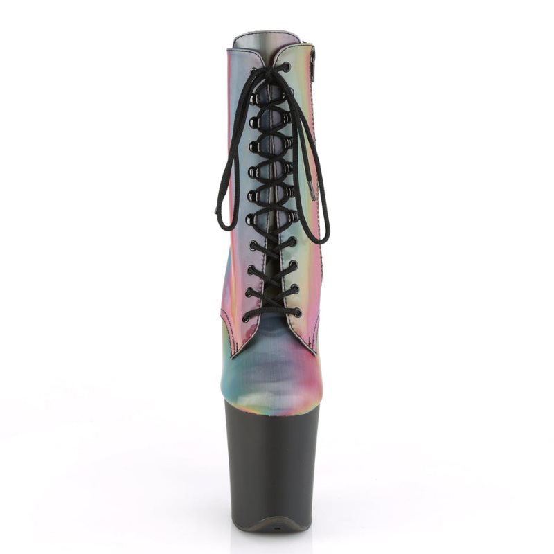 Bottines Pleaser Flamingo-1020REFL Femme Multicolore Noir | PARIS FRWLNTMK