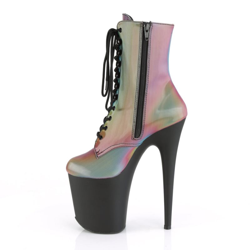 Bottines Pleaser Flamingo-1020REFL Femme Multicolore Noir | PARIS FRWLNTMK