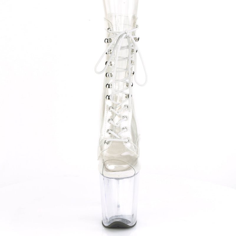 Bottines Pleaser Flamingo-1021C Femme Clear | FRANCE FRTUISHZ