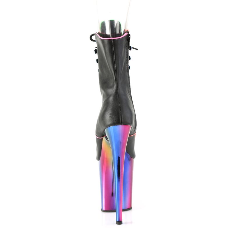 Bottines Pleaser Flamingo-1021RC-02 Femme Noir Multicolore | FRANCE FRDSYPNQ